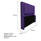 Cabeceira Estofada Laguna 160 Cm Queen Size Com Capitonê Cora