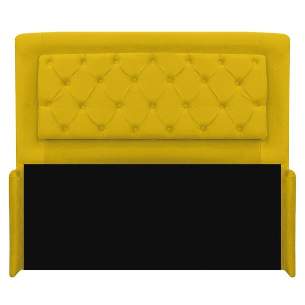 Cabeceira Estofada Laguna 160 Cm Queen Size Com Capitonê Cora