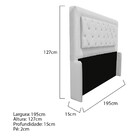 Cabeceira Estofada Laguna 190 Cm King Size Com Capitonê Coran