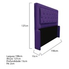 Cabeceira Estofada Laguna 193 Cm King Size Com Capitonê Coran