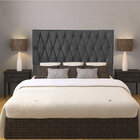 Cabeceira Estofada Lara King 195 Cm Para Cama Box Suede Escol