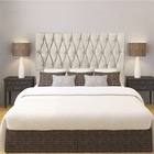 Cabeceira Estofada Lara Queen 160 Cm Para Cama Box Suede Bege