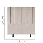 Cabeceira Estofada Líbia 100cm Solteiro Suede Bege - D A Decor