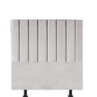 Cabeceira Estofada Líbia 100cm Solteiro Suede Cinza Claro - D