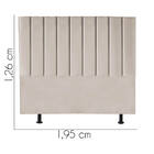 Cabeceira Estofada Líbia 195cm King Courino Bege - D A Decor