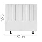 Cabeceira Estofada Líbia 195cm King Courino Branco - D A Decor