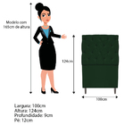 Cabeceira Estofada Liverpool 100 Cm Solteiro Suede Verde - Am