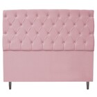 Cabeceira Estofada Liverpool 140 Cm Casal Corano Rosa Bebê -
