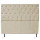 Cabeceira Estofada Liverpool 140 Cm Casal Linho Bege - Doce S