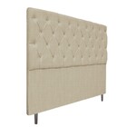 Cabeceira Estofada Liverpool 140 Cm Casal Linho Bege - Doce S