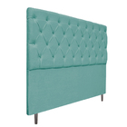 Cabeceira Estofada Liverpool 140 Cm Casal Suede Azul Tiffany