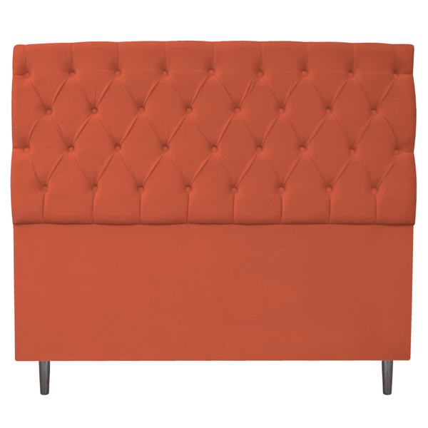 Cabeceira Estofada Liverpool 140 Cm Casal Suede Terracota - D