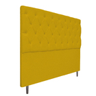 Cabeceira Estofada Liverpool 160 Cm Queen Size Corano Amarelo