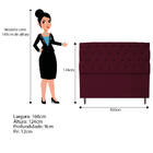 Cabeceira Estofada Liverpool 160 Cm Queen Size Suede Bordô -