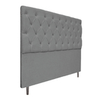 Cabeceira Estofada Liverpool 160 Cm Queen Size Suede Cinza -
