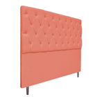 Cabeceira Estofada Liverpool 160 Cm Queen Size Suede Coral -