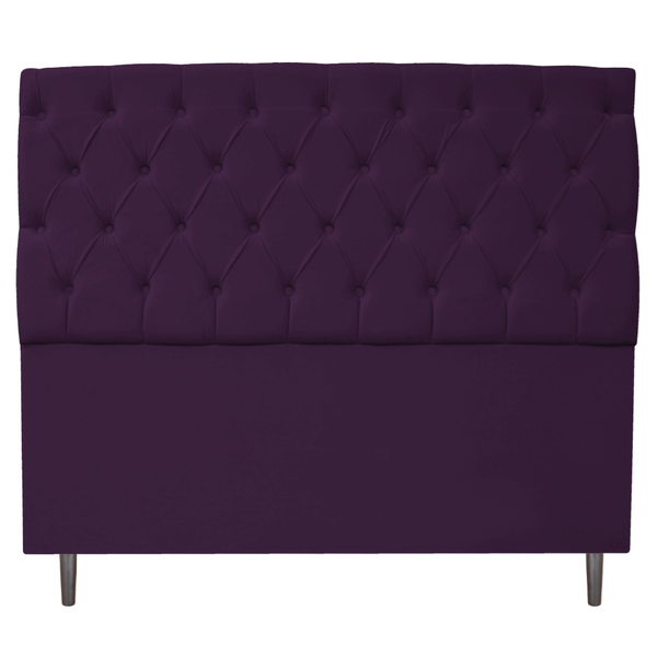 Cabeceira Estofada Liverpool 160 Cm Queen Size Suede Roxo - A