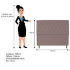 Cabeceira Estofada Liverpool 195 Cm King Size Linho Rosê - Am