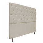 Cabeceira Estofada Liverpool 195 Cm King Size Suede Bege - Am
