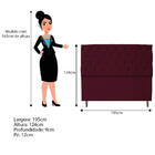 Cabeceira Estofada Liverpool 195 Cm King Size Suede Bordô - A