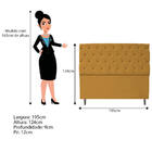 Cabeceira Estofada Liverpool 195 Cm King Size Suede Mostarda
