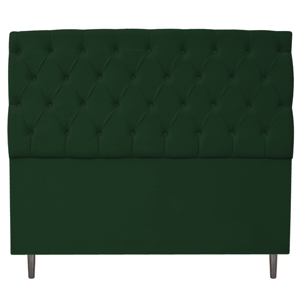 Cabeceira Estofada Liverpool 195 Cm King Size Suede Verde - A