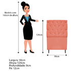 Cabeceira Estofada Liverpool 90 Cm Solteiro Suede Coral - Ama