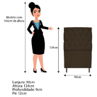 Cabeceira Estofada Liverpool 90 Cm Solteiro Suede Marrom - Am