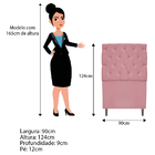 Cabeceira Estofada Liverpool 90 Cm Solteiro Suede Rosa Bebê -