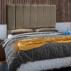 Cabeceira Estofada Liza 140 Cm Casal Veludo Castor Speciale H