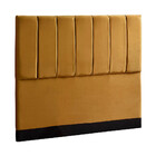 Cabeceira Estofada Liza 160 Cm Queen Veludo Amarelo Speciale