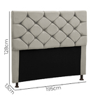 Cabeceira Estofada Madagascar Casal King Size 195 Cm Para Cam