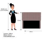 Cabeceira Estofada Manchester 140 Cm Casal Linho - Doce Sonho