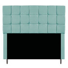 Cabeceira Estofada Manchester 140 Cm Casal Suede Azul Tiffany