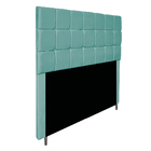 Cabeceira Estofada Manchester 140 Cm Casal Suede Azul Tiffany