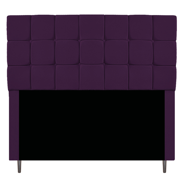 Cabeceira Estofada Manchester 140 Cm Casal Suede Roxo - Doce
