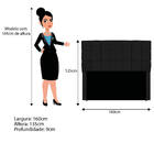 Cabeceira Estofada Manchester 160 Cm Queen Size Corano - Amar