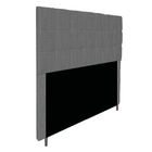 Cabeceira Estofada Manchester 160 Cm Queen Size Linho Chumbo