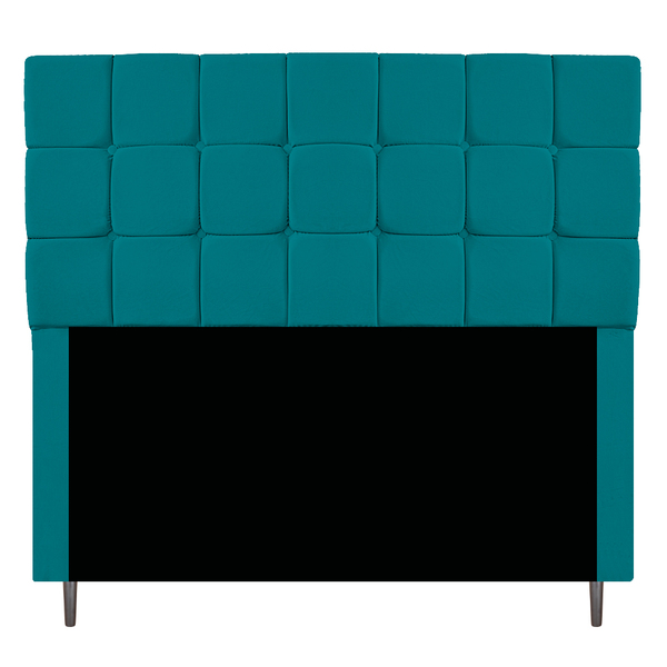 Cabeceira Estofada Manchester 160 Cm Queen Size Suede Azul Tu