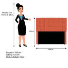 Cabeceira Estofada Manchester 160 Cm Queen Size Suede - Doce