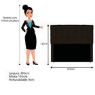 Cabeceira Estofada Manchester 195 Cm King Size Corano - Doce