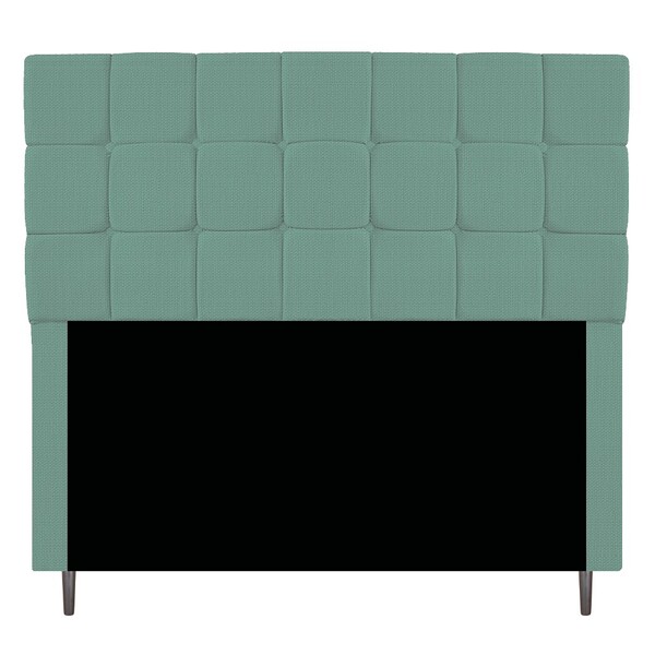 Cabeceira Estofada Manchester 195 Cm King Size Linho Azul Tur