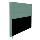 Cabeceira Estofada Manchester 195 Cm King Size Linho Azul Tur