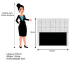 Cabeceira Estofada Manchester 195 Cm King Size Suede - Amaren