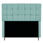 Cabeceira Estofada Manchester 195 Cm King Size Suede Azul Tif