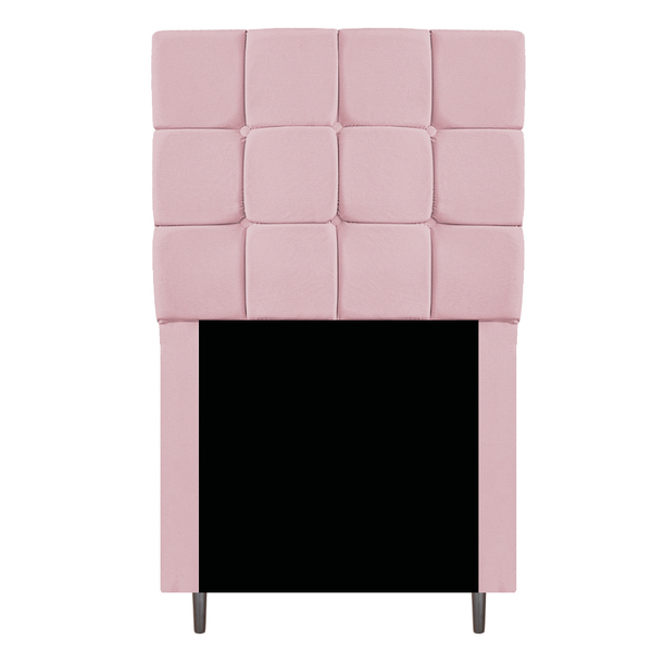 Cabeceira Estofada Manchester 90 Cm Solteiro Corano Rosa Bebê