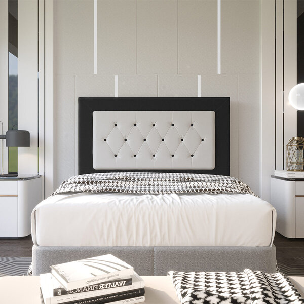 Cabeceira Estofada Marilia Casal 140 Cm Para Cama Box Suede P