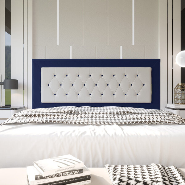 Cabeceira Estofada Marilia King 195 Cm Para Cama Box Suede Es