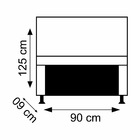 Cabeceira Estofada Marilia Solteiro 90 Cm Para Cama Box Suede