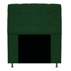 Cabeceira Estofada Mel 100 Cm Solteiro Com Botonê Suede Verde